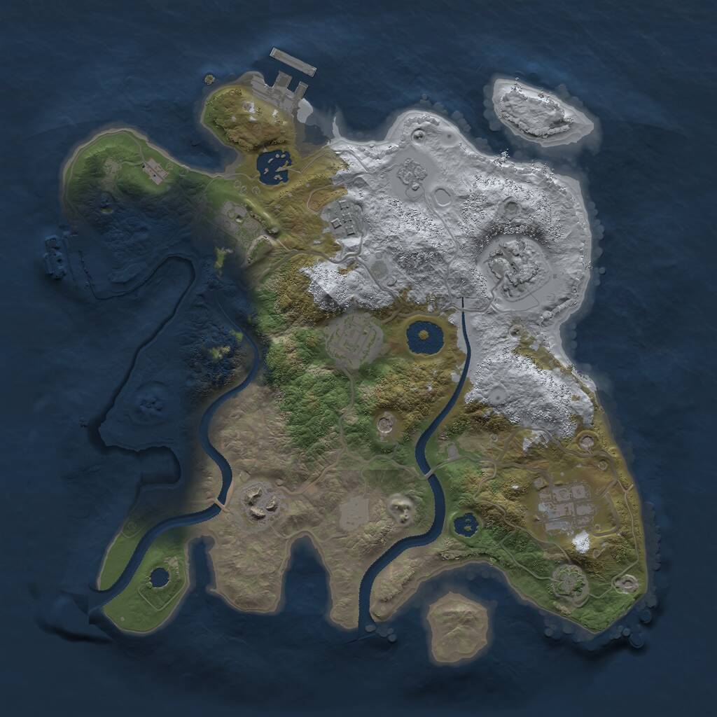 Rust Map: Procedural Map, Size: 3000, Seed: 235684946, 13 Monuments