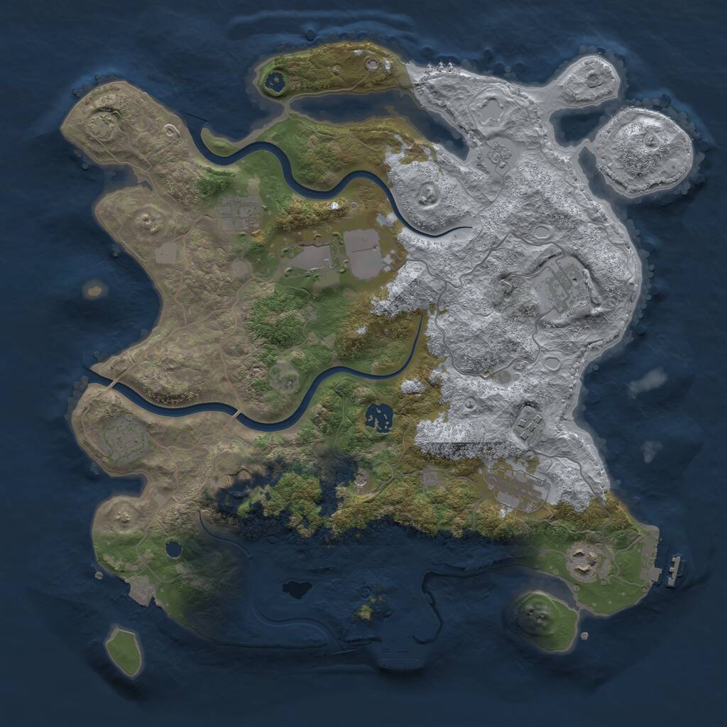 Rust Map: Procedural Map, Size: 3750, Seed: 367094365, 15 Monuments