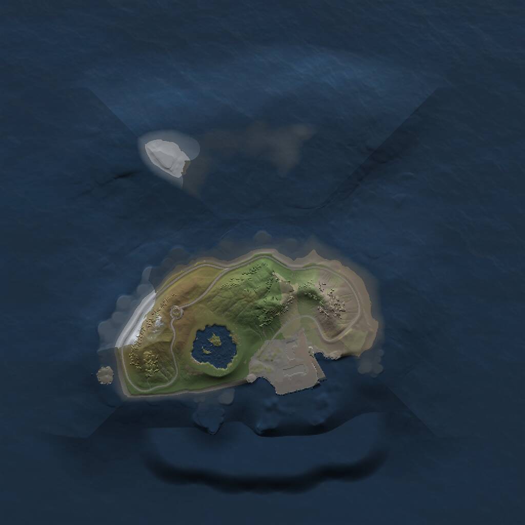 Rust Map: Procedural Map, Size: 1200, Seed: 1100, 1 Monuments