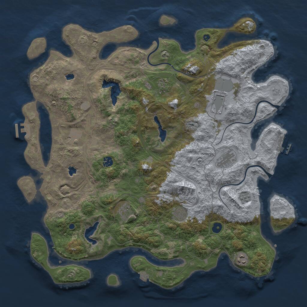 Rust Map: Procedural Map, Size: 4500, Seed: 1073741824, 15 Monuments
