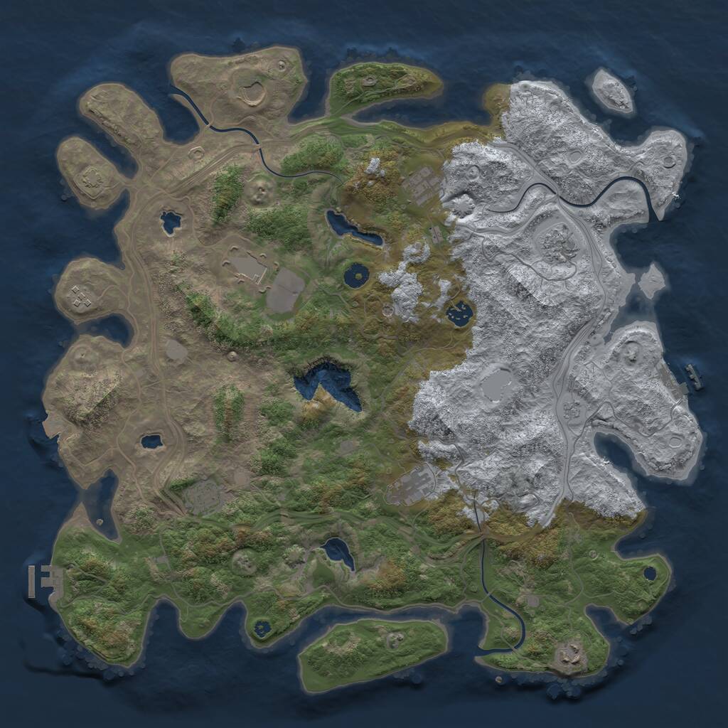 Rust Map: Procedural Map, Size: 4500, Seed: 56798563, 15 Monuments