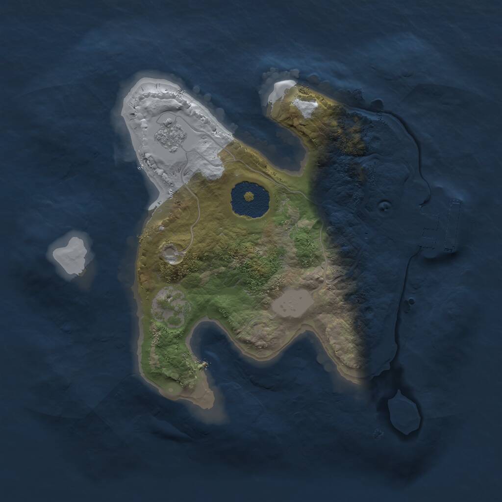 Rust Map: Procedural Map, Size: 2000, Seed: 1448971755, 3 Monuments