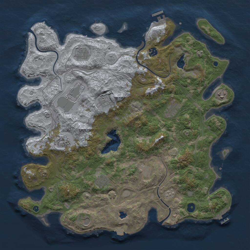 Rust Map: Procedural Map, Size: 4250, Seed: 137533740, 17 Monuments
