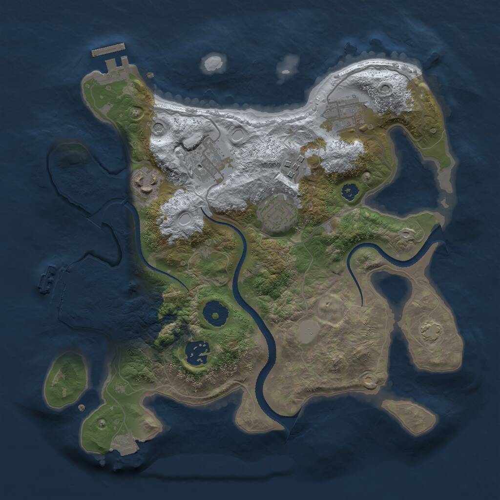 Rust Map: Procedural Map, Size: 3000, Seed: 31196, 11 Monuments