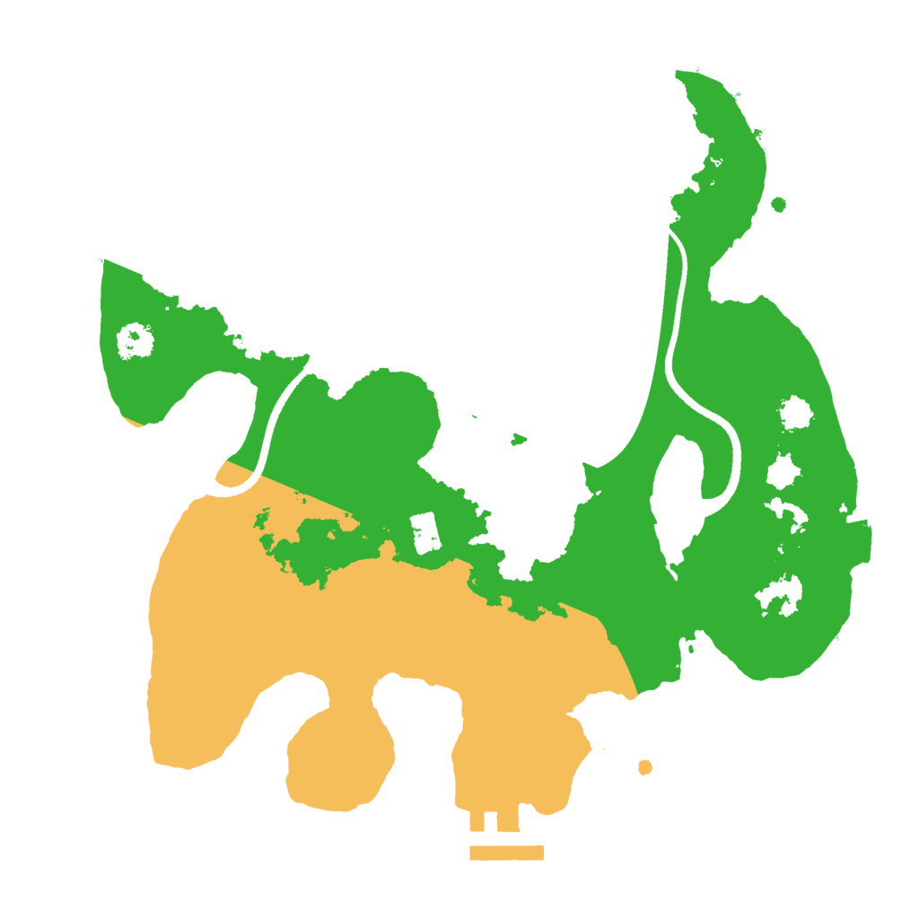 Biome Rust Map: Procedural Map, Size: 2500, Seed: 489075217