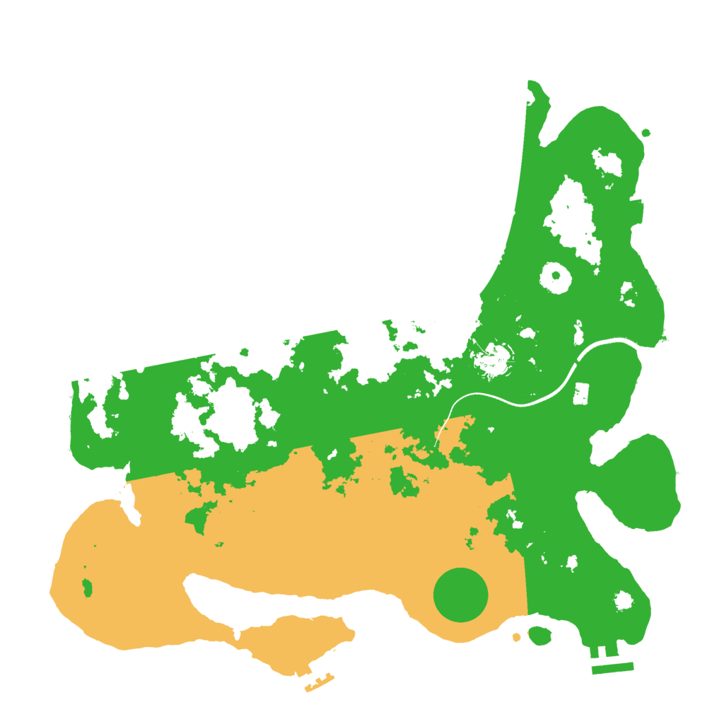 Biome Rust Map: Procedural Map, Size: 3500, Seed: 743040764