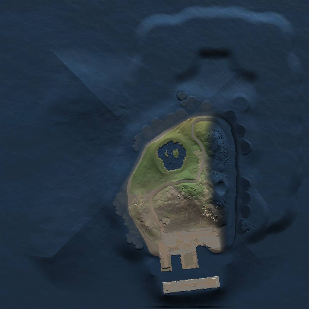 Rust Map: Procedural Map, Size: 1100, Seed: 203219, 2 Monuments