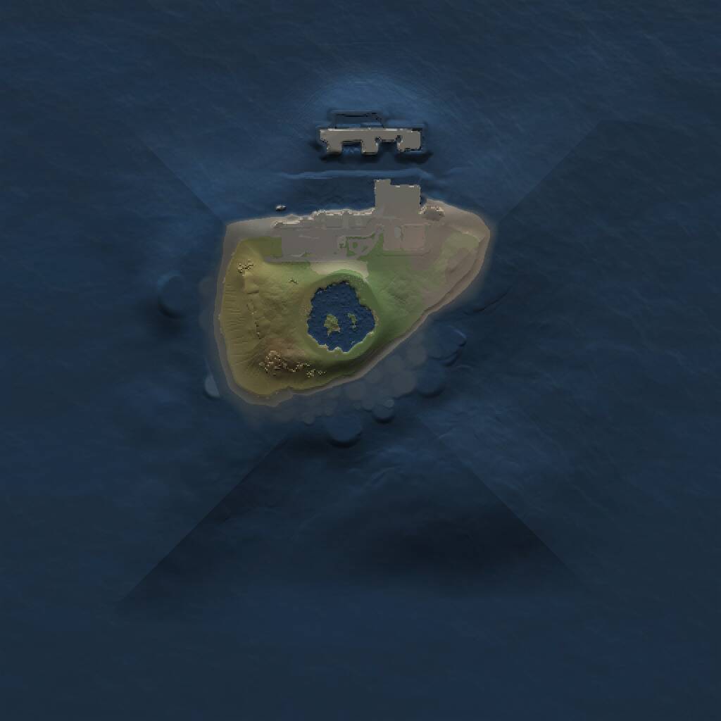 Rust Map: Procedural Map, Size: 1100, Seed: 92392, 2 Monuments