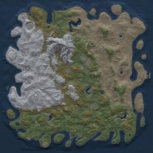 Thumbnail Rust Map: Procedural Map, Size: 6000, Seed: 2109466644, 17 Monuments