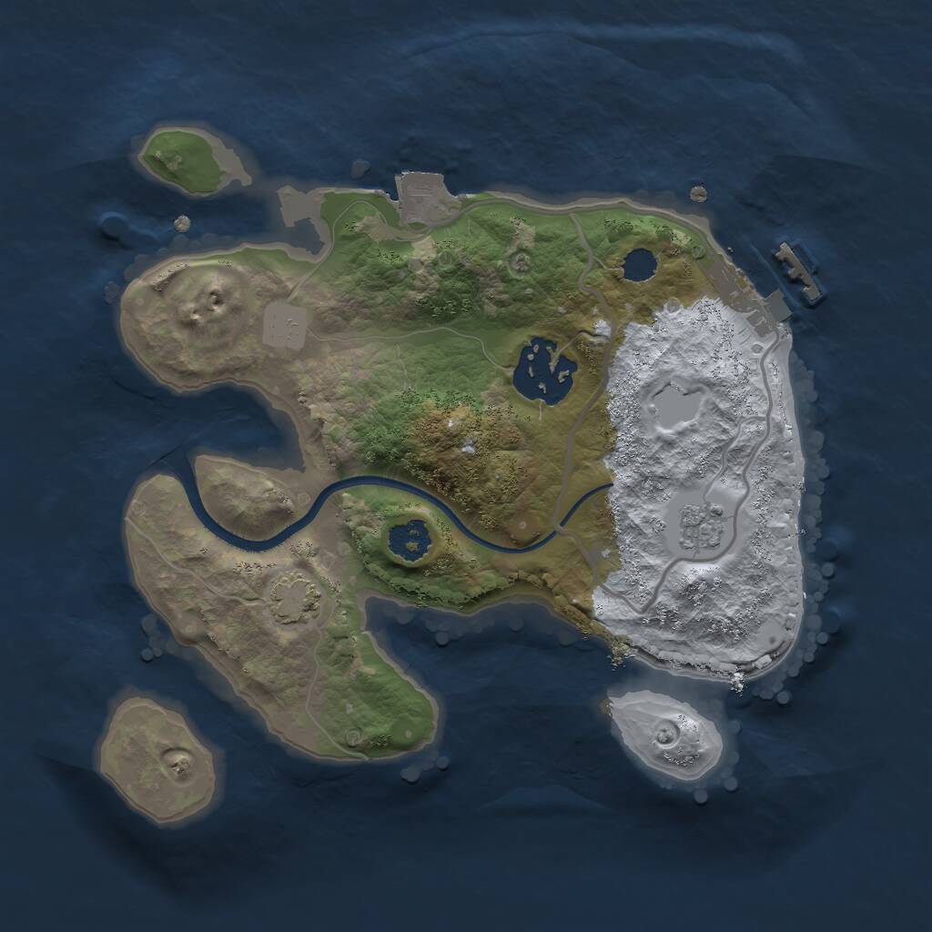 Rust Map: Procedural Map, Size: 2250, Seed: 113, 5 Monuments