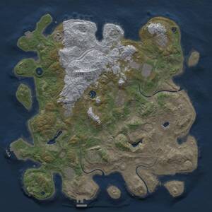 Thumbnail Rust Map: Procedural Map, Size: 4250, Seed: 15474, 15 Monuments