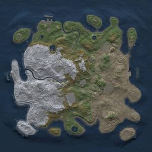 Thumbnail Rust Map: Procedural Map, Size: 3750, Seed: 1865224789, 13 Monuments
