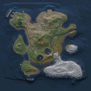 Thumbnail Rust Map: Procedural Map, Size: 2250, Seed: 114, 5 Monuments