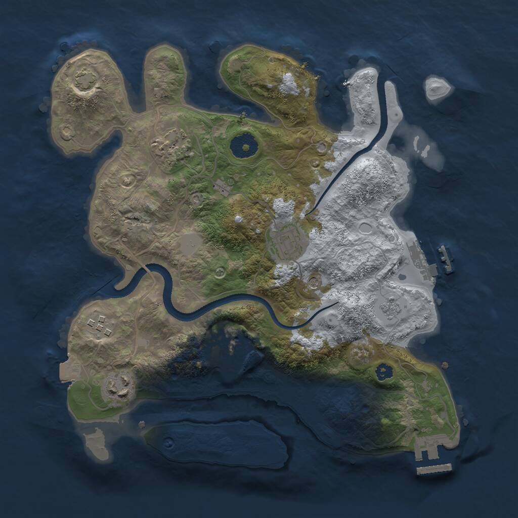 Rust Map: Procedural Map, Size: 3000, Seed: 431649748, 11 Monuments