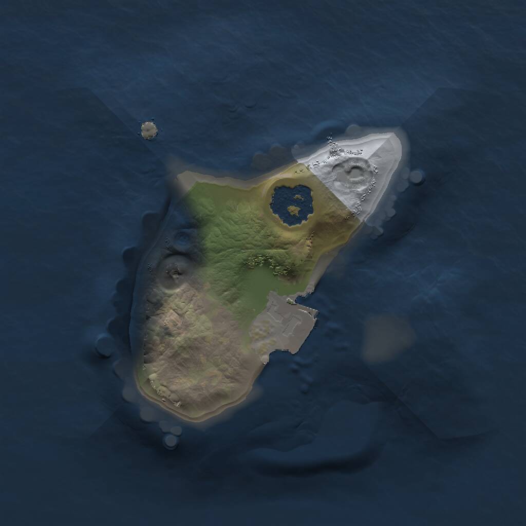 Rust Map: Procedural Map, Size: 1250, Seed: 1300, 1 Monuments