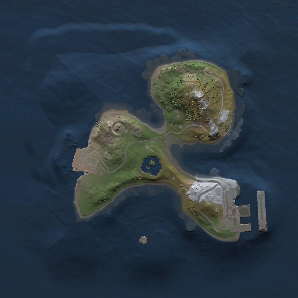 Rust Map: Procedural Map, Size: 1500, Seed: 1040275033, 2 Monuments