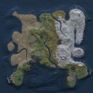 Thumbnail Rust Map: Procedural Map, Size: 3260, Seed: 287825136, 13 Monuments