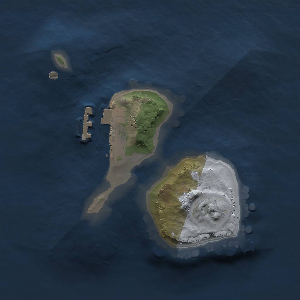 Rust Map: Procedural Map, Size: 1370, Seed: 1440, 2 Monuments