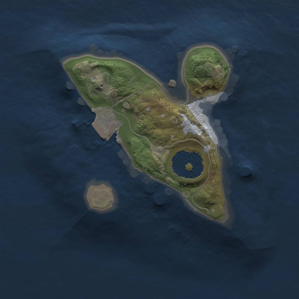 Rust Map: Procedural Map, Size: 1500, Seed: 1791159006, 1 Monuments