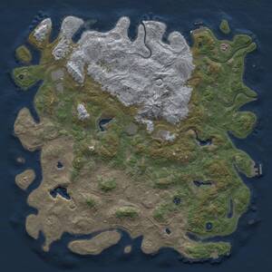 Thumbnail Rust Map: Procedural Map, Size: 5500, Seed: 546547654, 17 Monuments