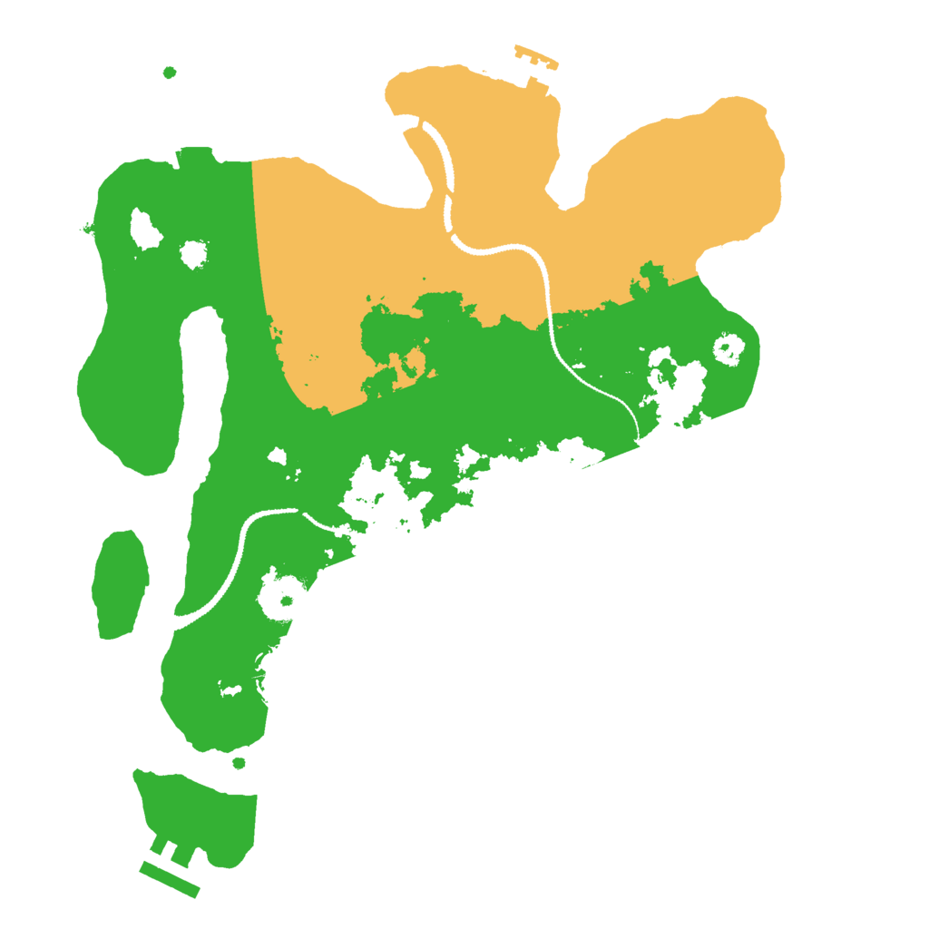 Biome Rust Map: Procedural Map, Size: 3000, Seed: 598965708