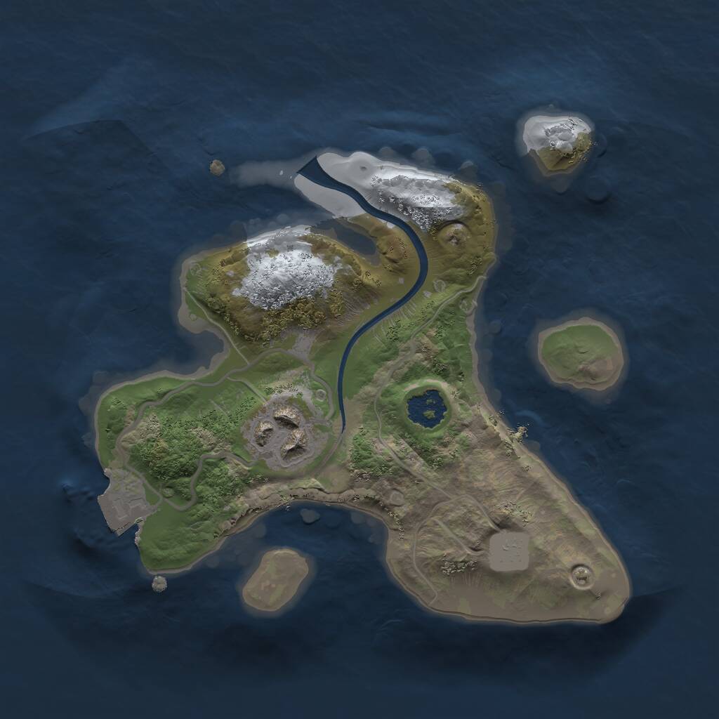 Rust Map: Procedural Map, Size: 1900, Seed: 664336758, 2 Monuments