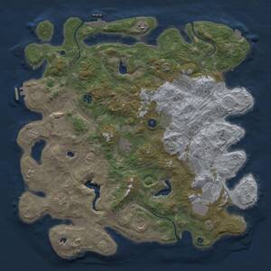 Thumbnail Rust Map: Procedural Map, Size: 4500, Seed: 965339355, 17 Monuments