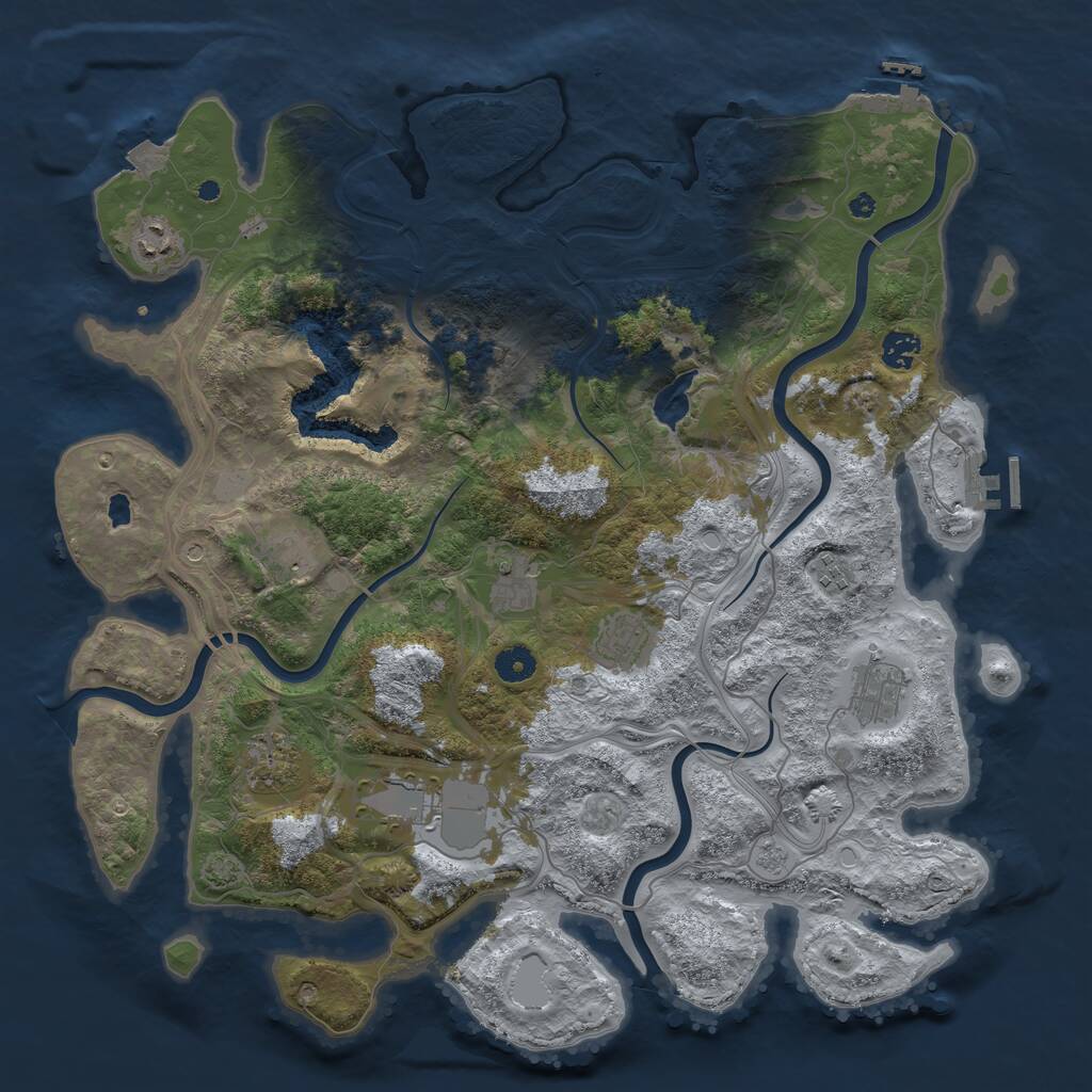 Rust Map: Procedural Map, Size: 4250, Seed: 28251, 15 Monuments