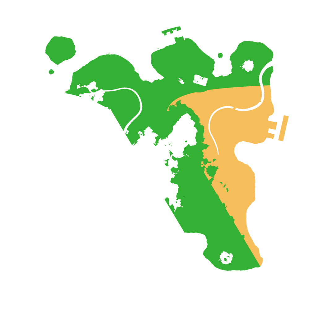 Biome Rust Map: Procedural Map, Size: 2500, Seed: 68016772