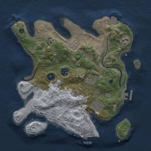 Thumbnail Rust Map: Procedural Map, Size: 3000, Seed: 81987, 11 Monuments