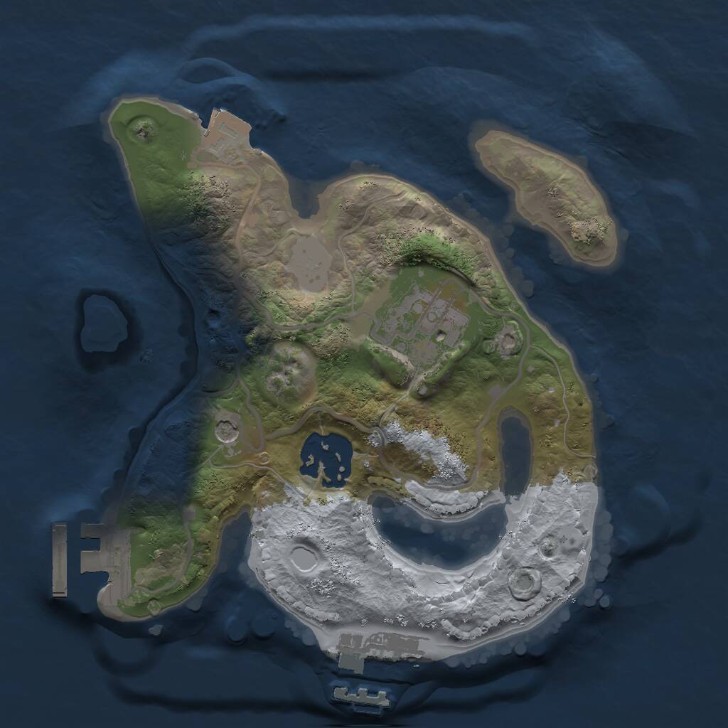 Rust Map: Procedural Map, Size: 2000, Seed: 200912856, 6 Monuments