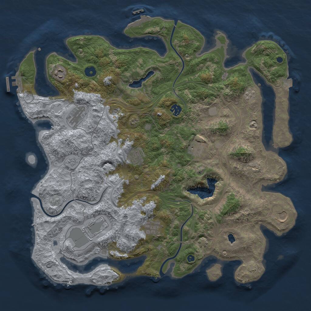 Rust Map: Procedural Map, Size: 4250, Seed: 76717172, 15 Monuments