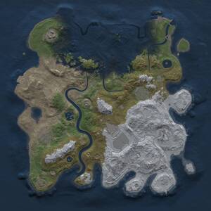 Thumbnail Rust Map: Procedural Map, Size: 3500, Seed: 61278164, 14 Monuments