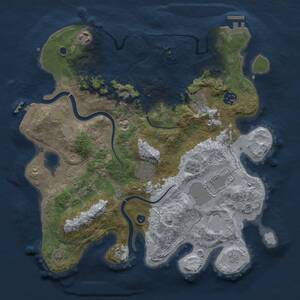Thumbnail Rust Map: Procedural Map, Size: 3500, Seed: 61278164, 13 Monuments