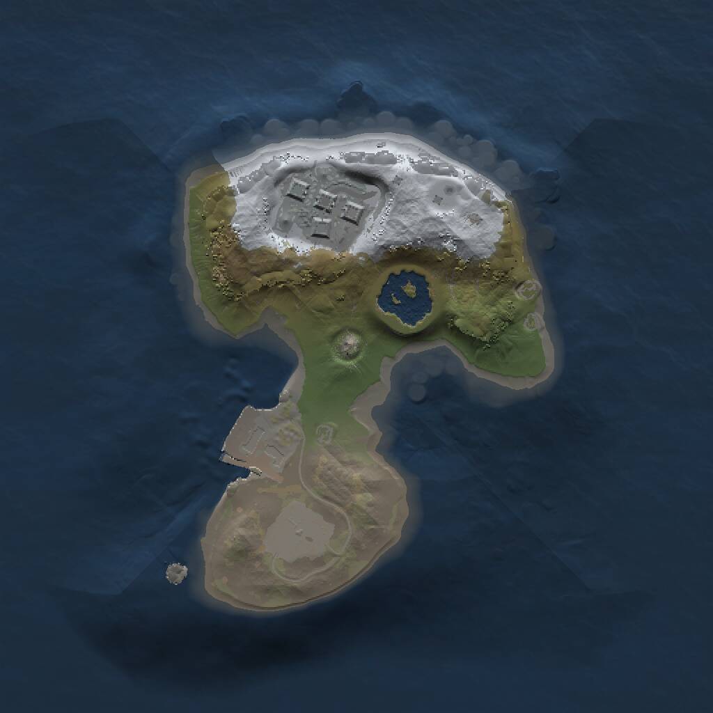 Rust Map: Procedural Map, Size: 1350, Seed: 290390470, 2 Monuments