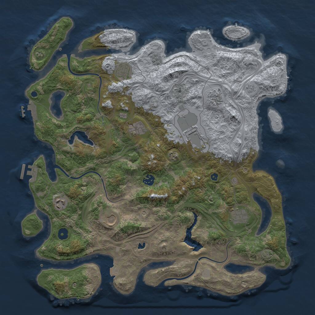 Rust Map: Procedural Map, Size: 4250, Seed: 1503141283, 15 Monuments