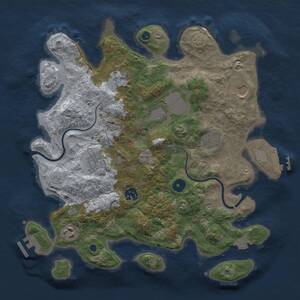 Thumbnail Rust Map: Procedural Map, Size: 3500, Seed: 745721108, 14 Monuments