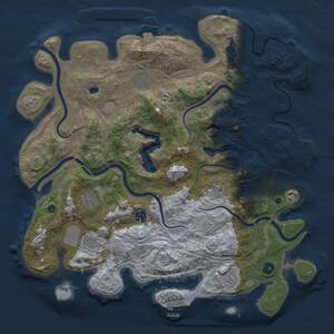 Thumbnail Rust Map: Procedural Map, Size: 4250, Seed: 1894764505, 13 Monuments