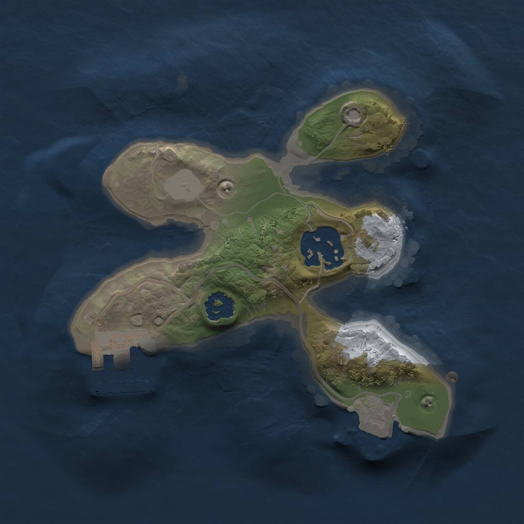 Rust Map: Procedural Map, Size: 1800, Seed: 246724742, 3 Monuments