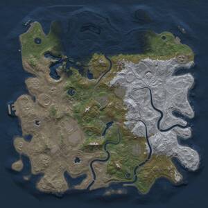 Thumbnail Rust Map: Procedural Map, Size: 4500, Seed: 429042198, 16 Monuments