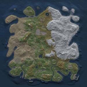 Thumbnail Rust Map: Procedural Map, Size: 3750, Seed: 130453, 16 Monuments