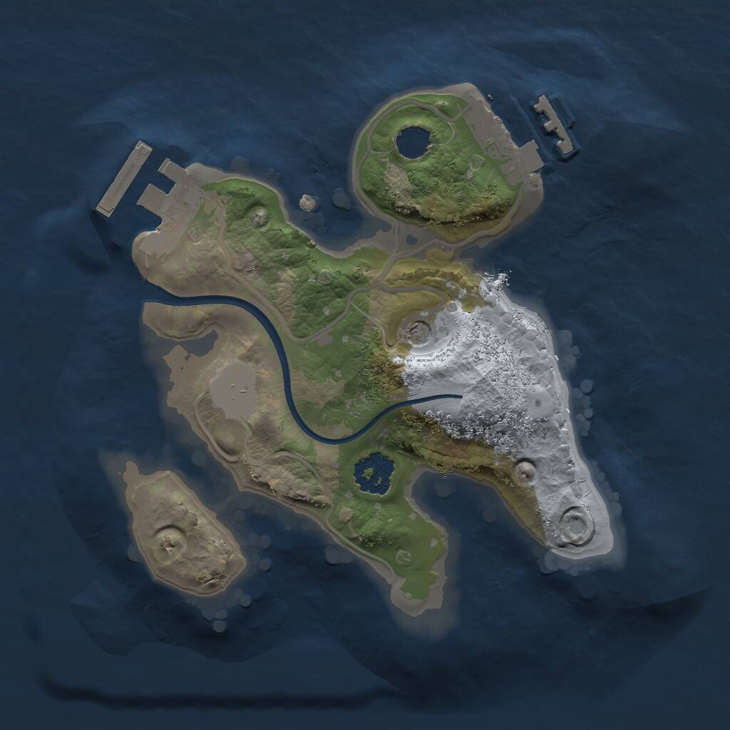 Rust Map: Procedural Map, Size: 1800, Seed: 2017253555, 4 Monuments