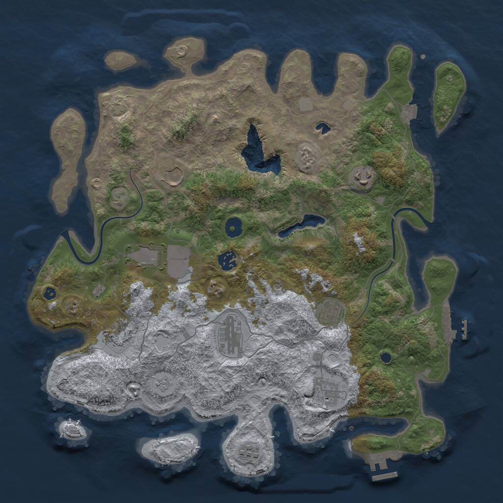 Rust Map: Procedural Map, Size: 4000, Seed: 942891010, 15 Monuments