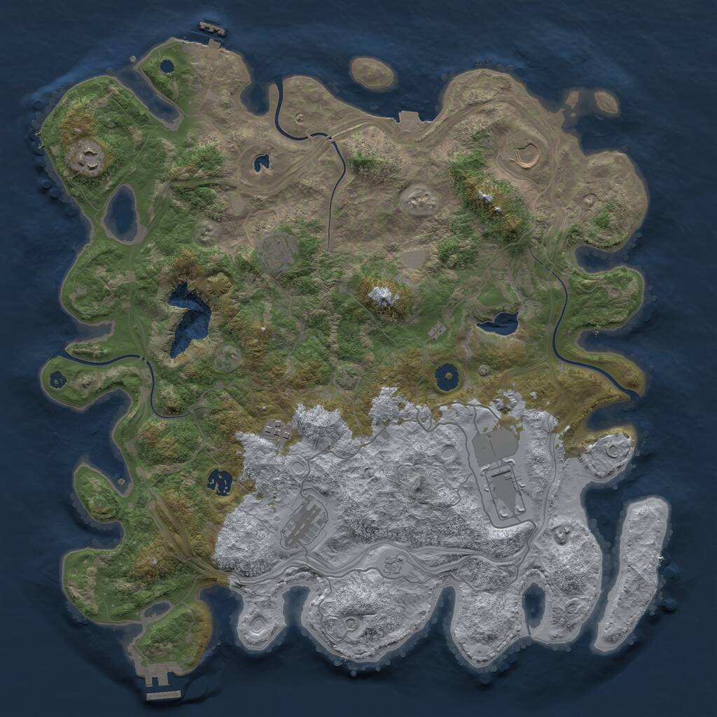 Rust Map: Procedural Map, Size: 4250, Seed: 15877, 13 Monuments