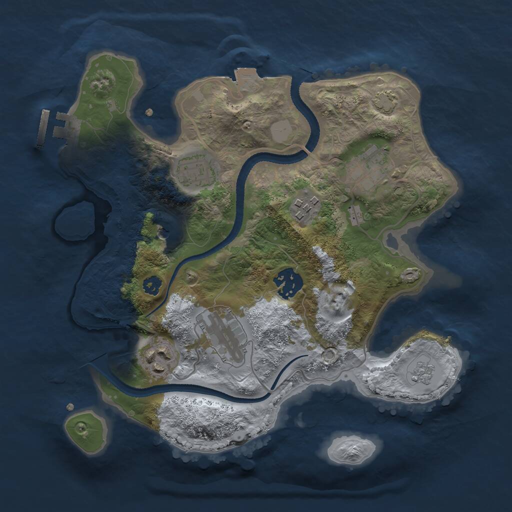 Rust Map: Procedural Map, Size: 2700, Seed: 853559900, 11 Monuments