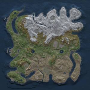Thumbnail Rust Map: Procedural Map, Size: 3750, Seed: 1665614995, 14 Monuments