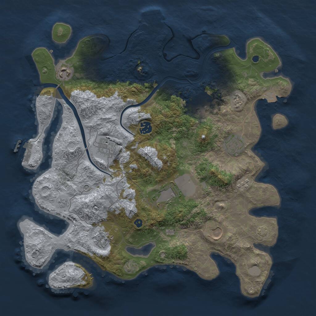 Rust Map: Procedural Map, Size: 3750, Seed: 1547392056, 15 Monuments