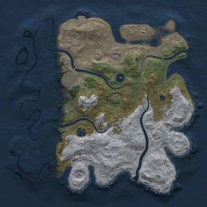 Thumbnail Rust Map: Procedural Map, Size: 3500, Seed: 564457720, 10 Monuments