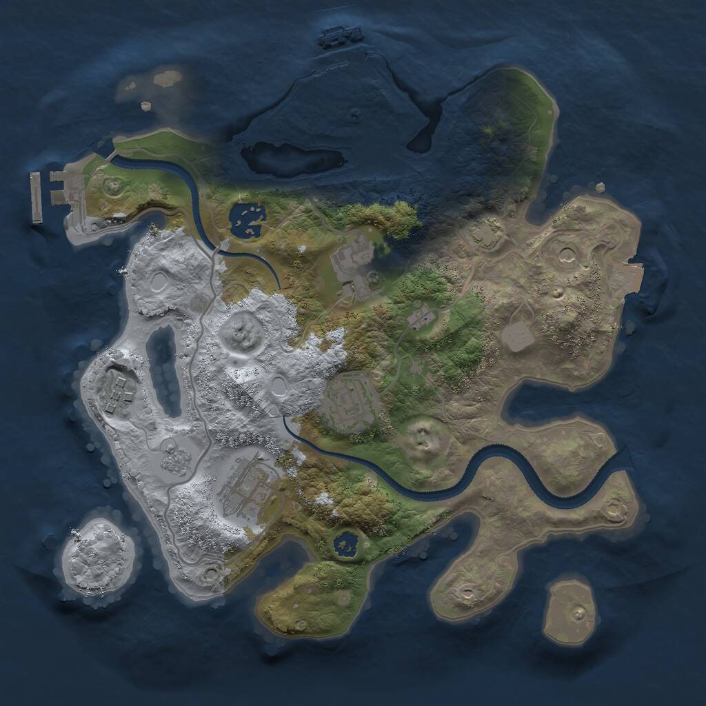 Rust Map: Procedural Map, Size: 2800, Seed: 5000000, 11 Monuments