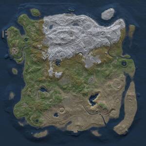 Thumbnail Rust Map: Procedural Map, Size: 4250, Seed: 2139528838, 15 Monuments
